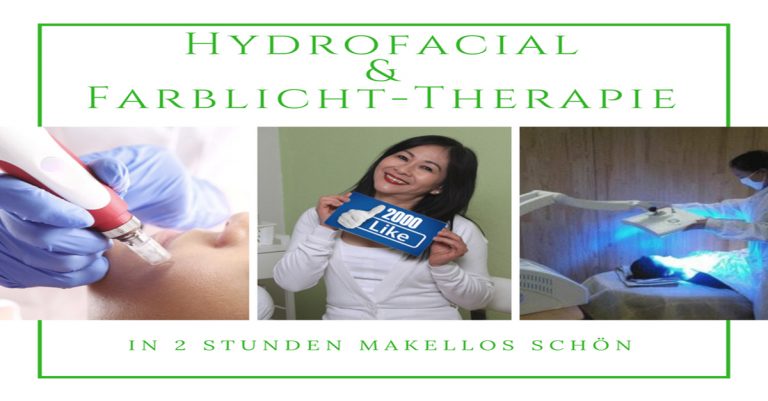 HydroFacial kombiniert mit Farblicht-Therapie